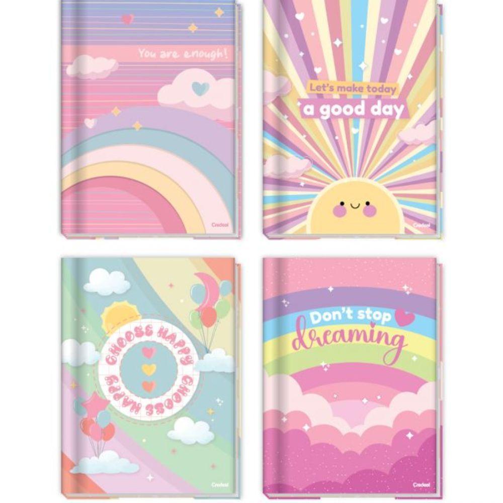 Caderno Brochura Universitário Capa Dura A4 1 Matéria 80 Folhas Arco-íris Credeal Estampa 4 - 2