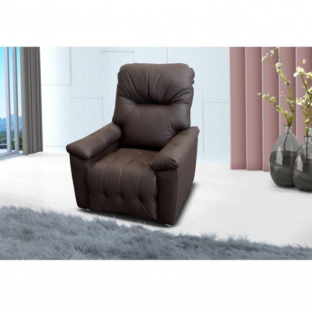 Poltrona Do Papai Reclinável Virtus - Marrom Corino - 3