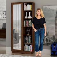 Armário Multiuso João Pessoa 1 Porta Com Espelho Valdemóveis Chocolate - 6