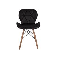 Kit Mesa Luiza 135cm Branca 6 Cadeiras Slim Preto - 6