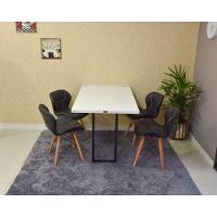 Conjunto Mesa Dobrável Retrátil 120x75 Branca e 4 Cadeiras Slim Preta - 1