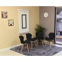 Conjunto Mesa Dobrável Retrátil 120x75 Branca e 4 Cadeiras Slim Preta