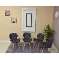 Conjunto Mesa Dobrável Retrátil 120x75 Branca e 4 Cadeiras Slim Preta - 7