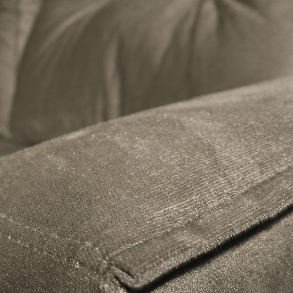 Sofá Cama Casal Reclinável Drika - Veludo Turkey Castor - 7