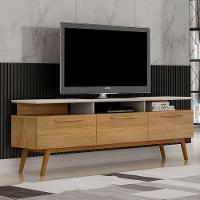 Rack Para Tv São Paulo Até 70 Polegadas 1 Porta Valdemóveis Cinamomo Com Off White - 1