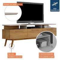 Rack Para Tv São Paulo Até 70 Polegadas 1 Porta Valdemóveis Cinamomo Com Off White - 2