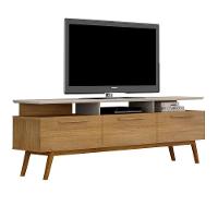 Rack Para Tv São Paulo Até 70 Polegadas 1 Porta Valdemóveis Cinamomo Com Off White - 6