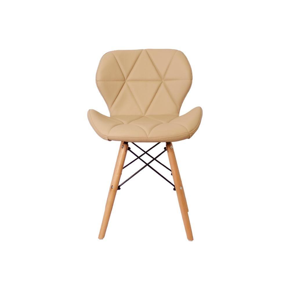 Mesa Jantar Eiffel 80cm Preta e 2 Cadeiras Slim Nude - 3