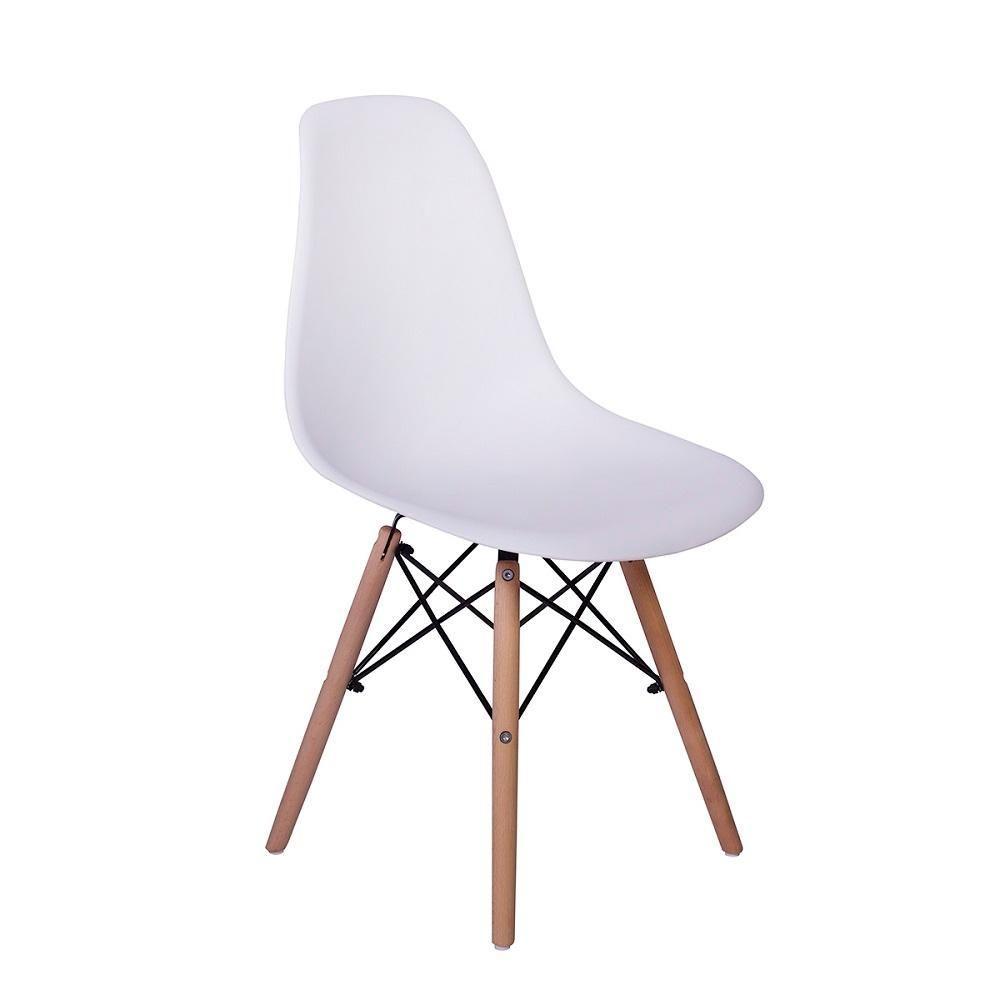 Kit Mesa Jantar Eiffel 80cm Preta com 2 Cadeiras Charles Eames Branca - 2