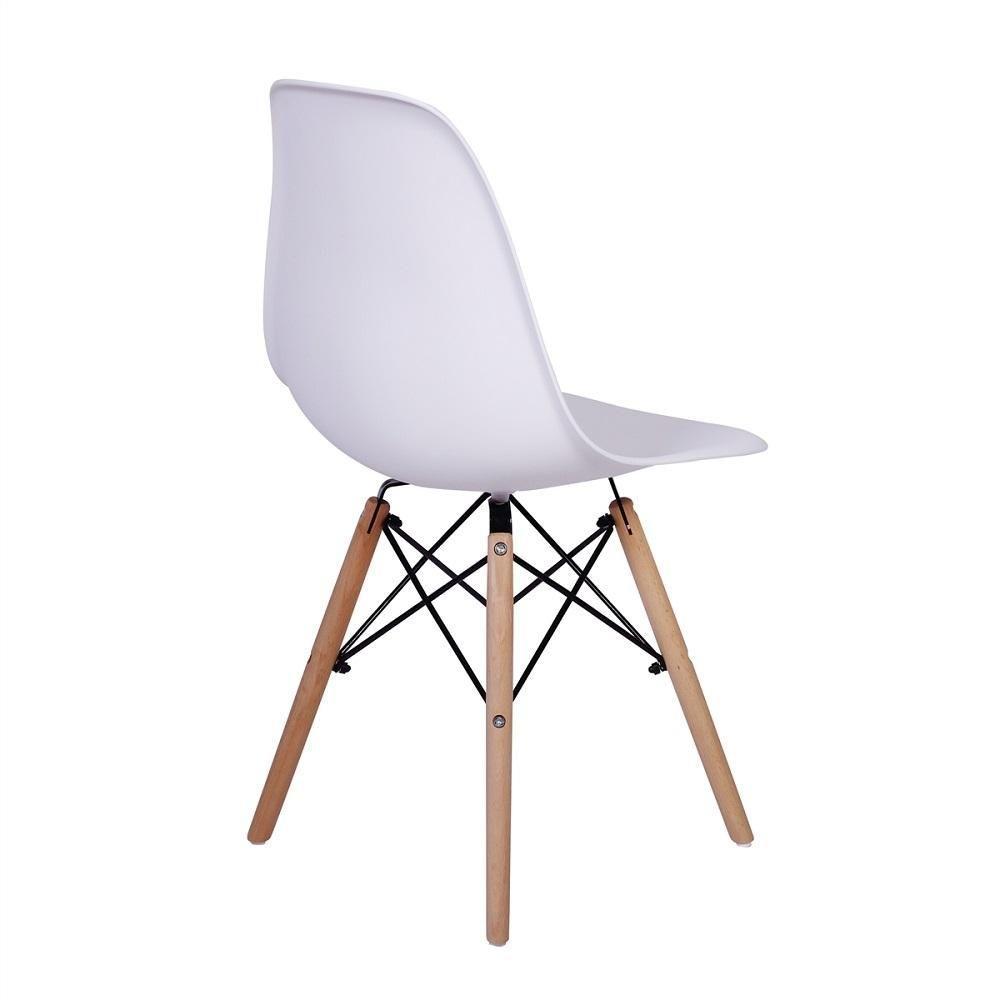 Kit Mesa Jantar Eiffel 80cm Preta com 2 Cadeiras Charles Eames Branca - 3