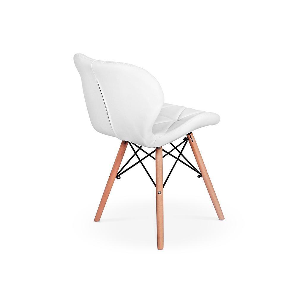 Kit Mesa Jantar Eiffel 90cm Preta 04 Cadeiras Slim Branca - 4