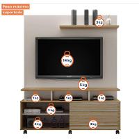 Estante Home Star Para Tv Até 60 Polegadas 1 Porta Off White/cinamomo Valdemóveis - 7