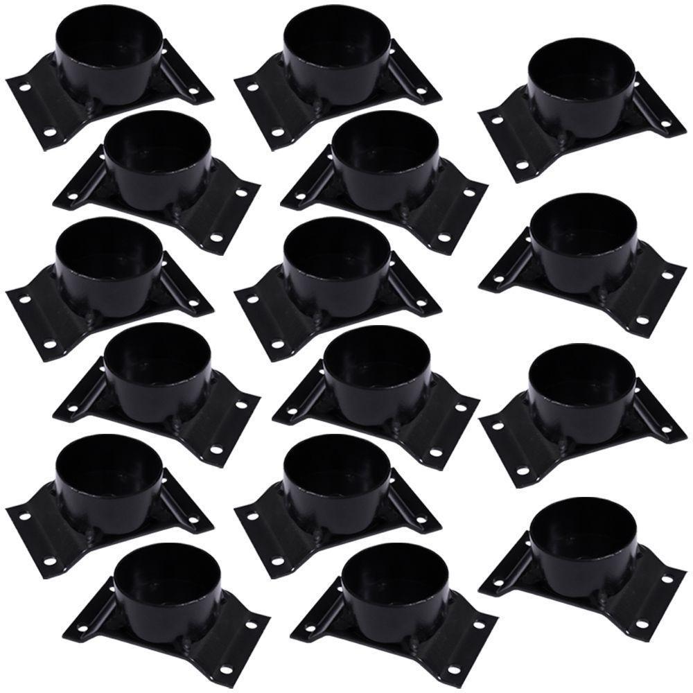 Kit 16 Chapinhas Elevada Com Tubo Pés Palito 5/16 Preto - 7