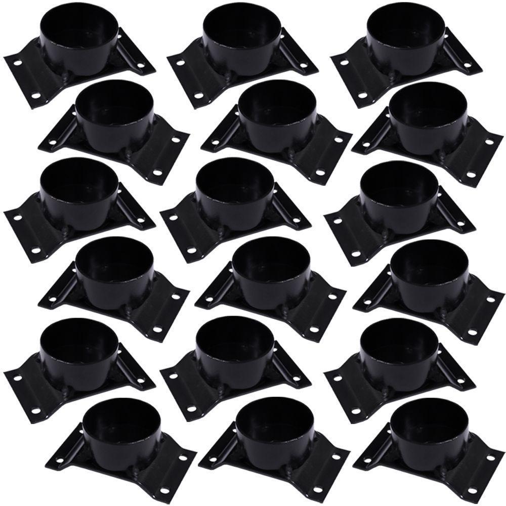 Kit 18 Chapinhas Elevada Com Tubo Pés Palito 5/16 Preto - 6