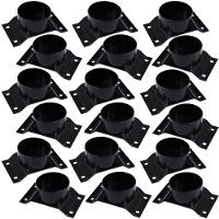 Kit 18 Chapinhas Elevada Com Tubo Pés Palito 5/16 Preto - 6