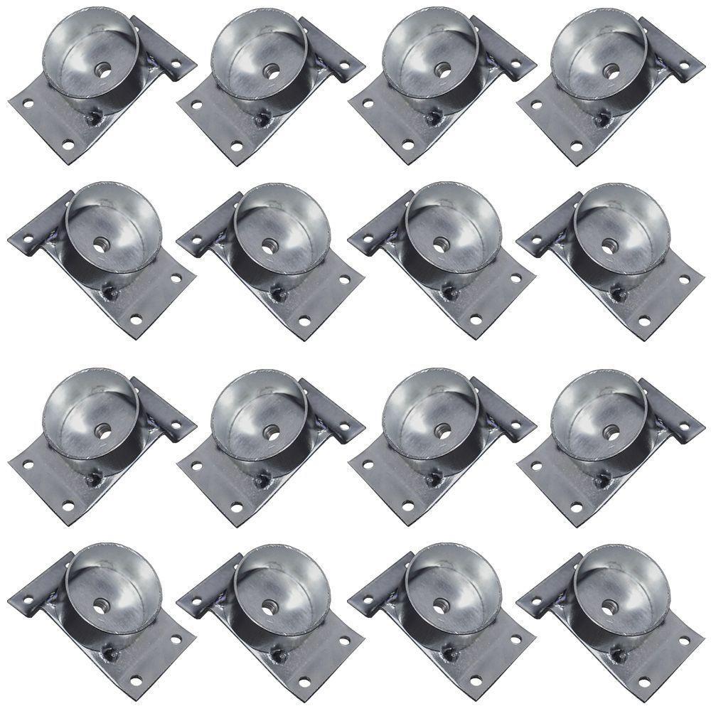 Kit 16 Chapinhas Inclinada 15º Tubo Pés Palito 5/16 Zincada - 1