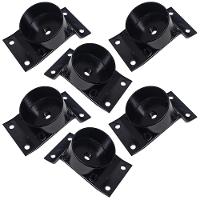 Kit 6 Chapinhas Inclinada 15º Com Tubo Pés Palito 5/16 Preta - 1