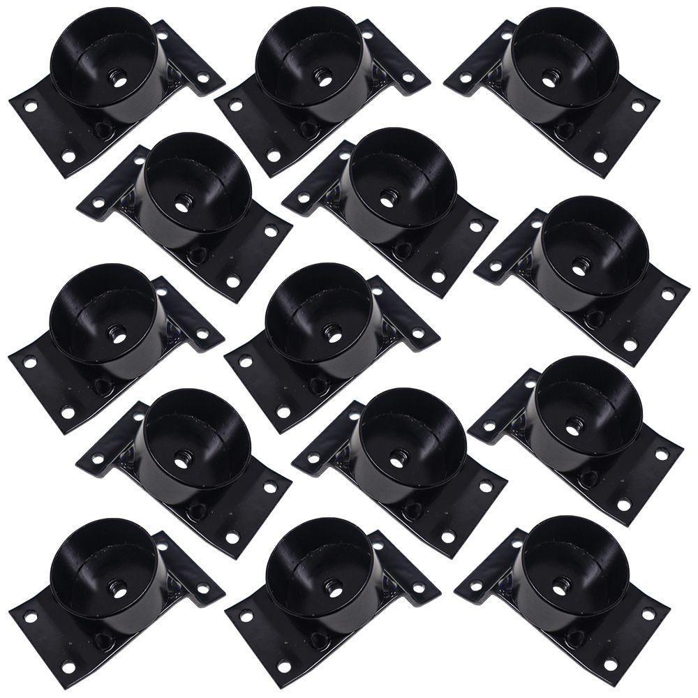 Kit 14 Chapinhas Inclinada 15º Tubo Pés Palito 5/16 Preta - 1