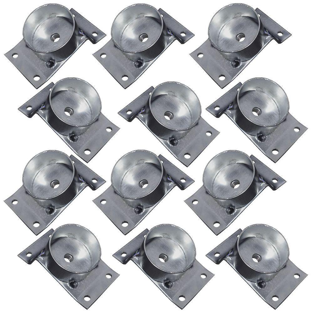 Kit 12 Chapinhas Inclinada 15º Tubo Pés Palito 5/16 Zincada - 1