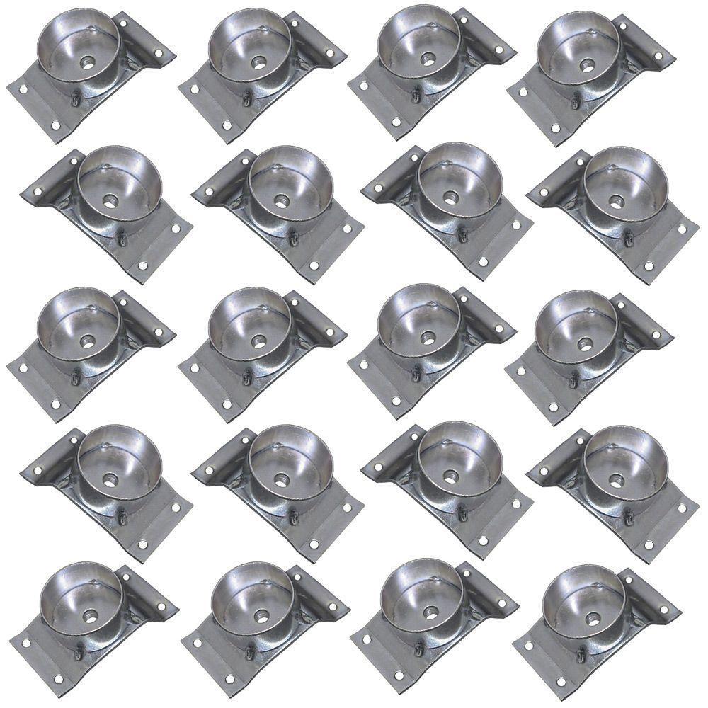 Kit 20 Chapinhas Inclinada 10º Tubo Pés Palito 5/16 Zincada - 2