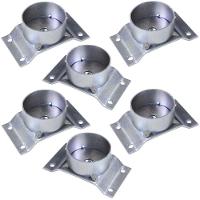 Kit 6 Chapinhas Elevada Com Tubo Pés Palito 5/16 Zincada - 1