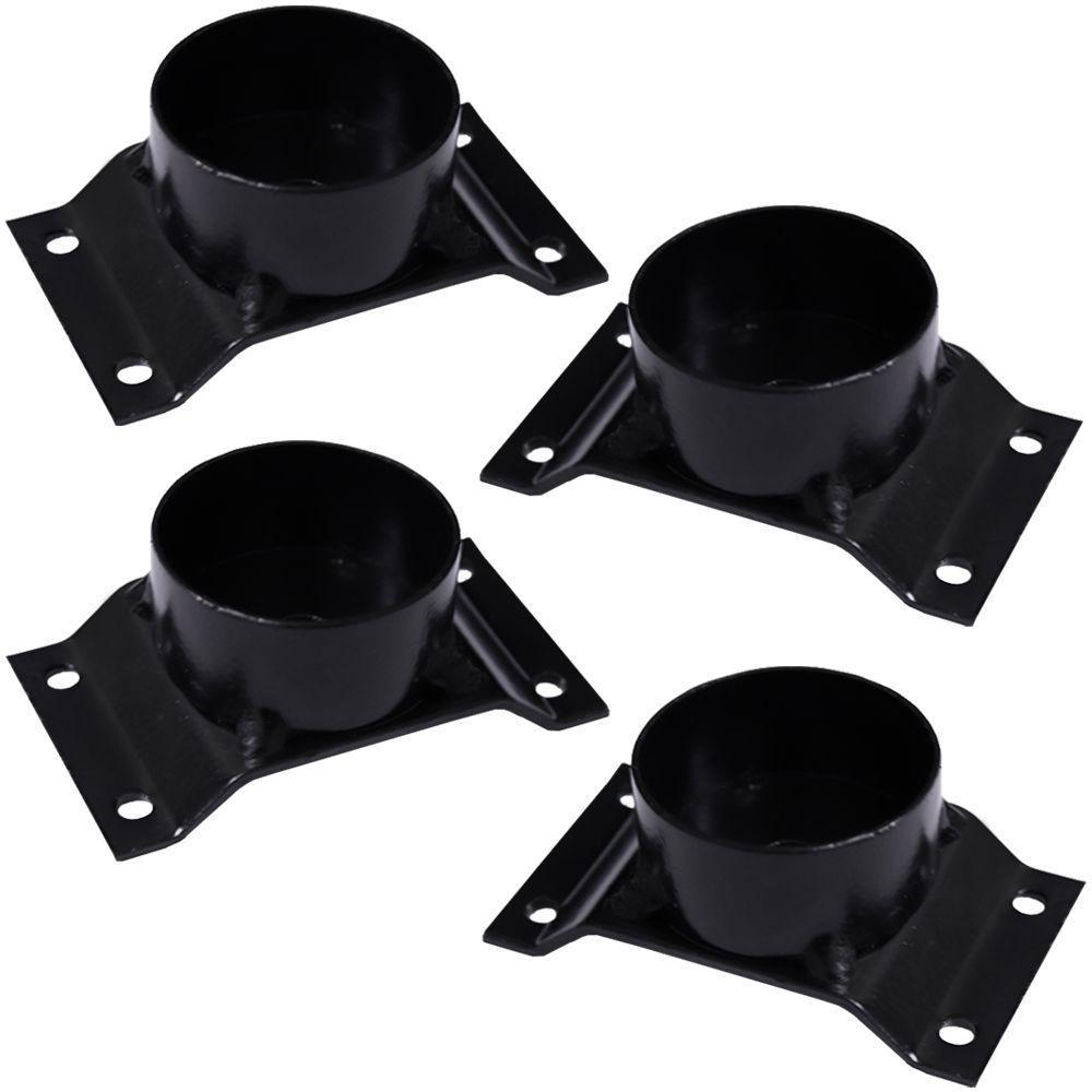 Kit 4 Chapinhas Elevada Com Tubo Pés Palito Rosca 5/16 Preto - 1