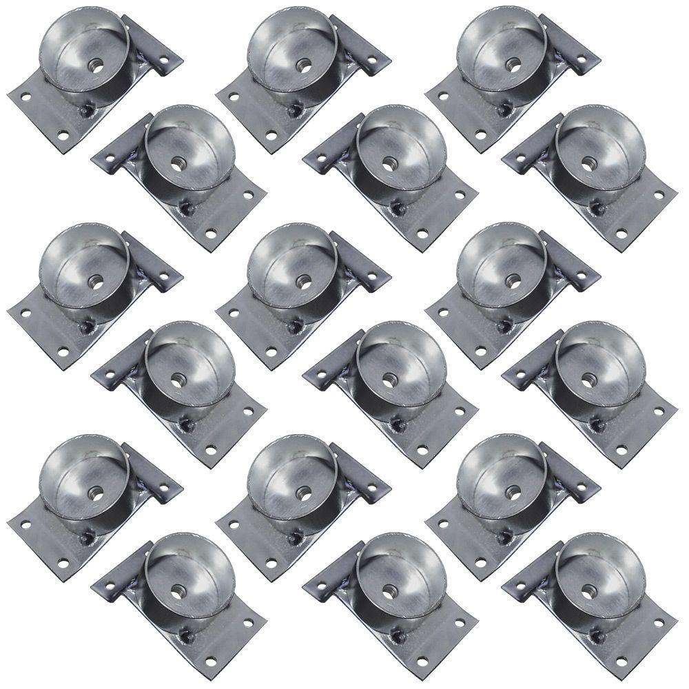 Kit 18 Chapinhas Inclinada 15º Tubo Pés Palito 5/16 Zincada - 1