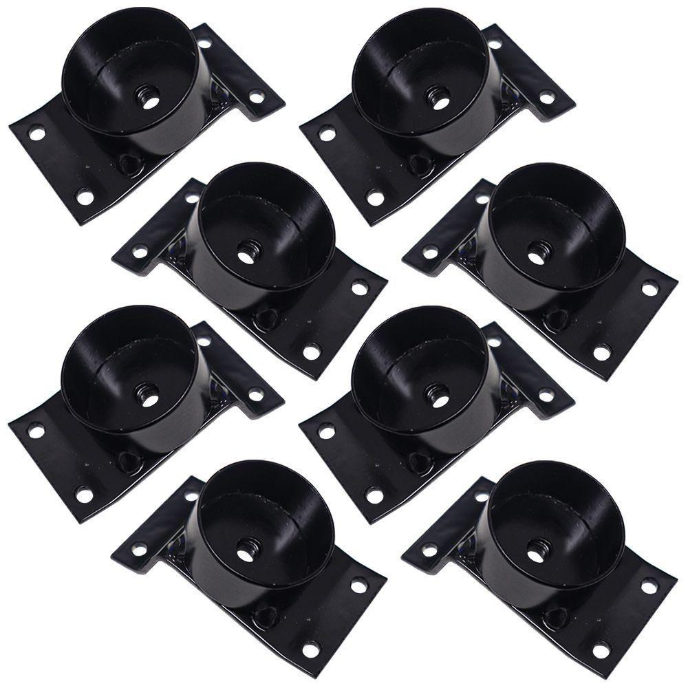 Kit 8 Chapinhas Inclinada 15º Com Tubo Pés Palito 5/16 Preta - 1