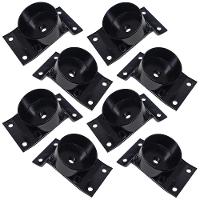 Kit 8 Chapinhas Inclinada 15º Com Tubo Pés Palito 5/16 Preta - 1