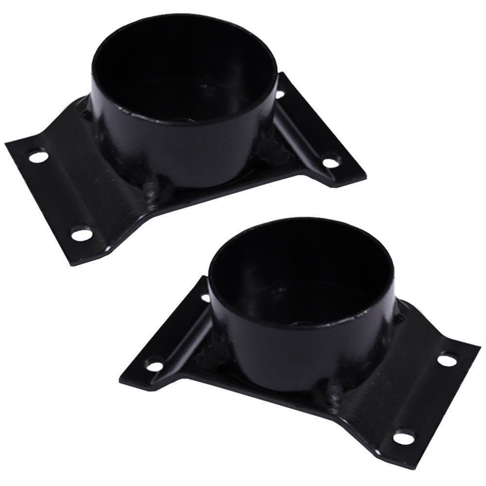 Kit 2 Chapinhas Elevada Com Tubo Pés Palito Rosca 5/16 Preto - 6