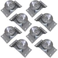 Kit 8 Chapinhas Inclinada 10º Tubo Pés Palito 5/16 Zincada - 1