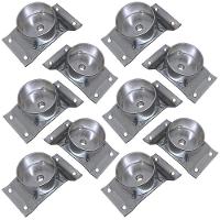 Kit 10 Chapinhas Inclinada 10º Tubo Pés Palito 5/16 Zincada - 5