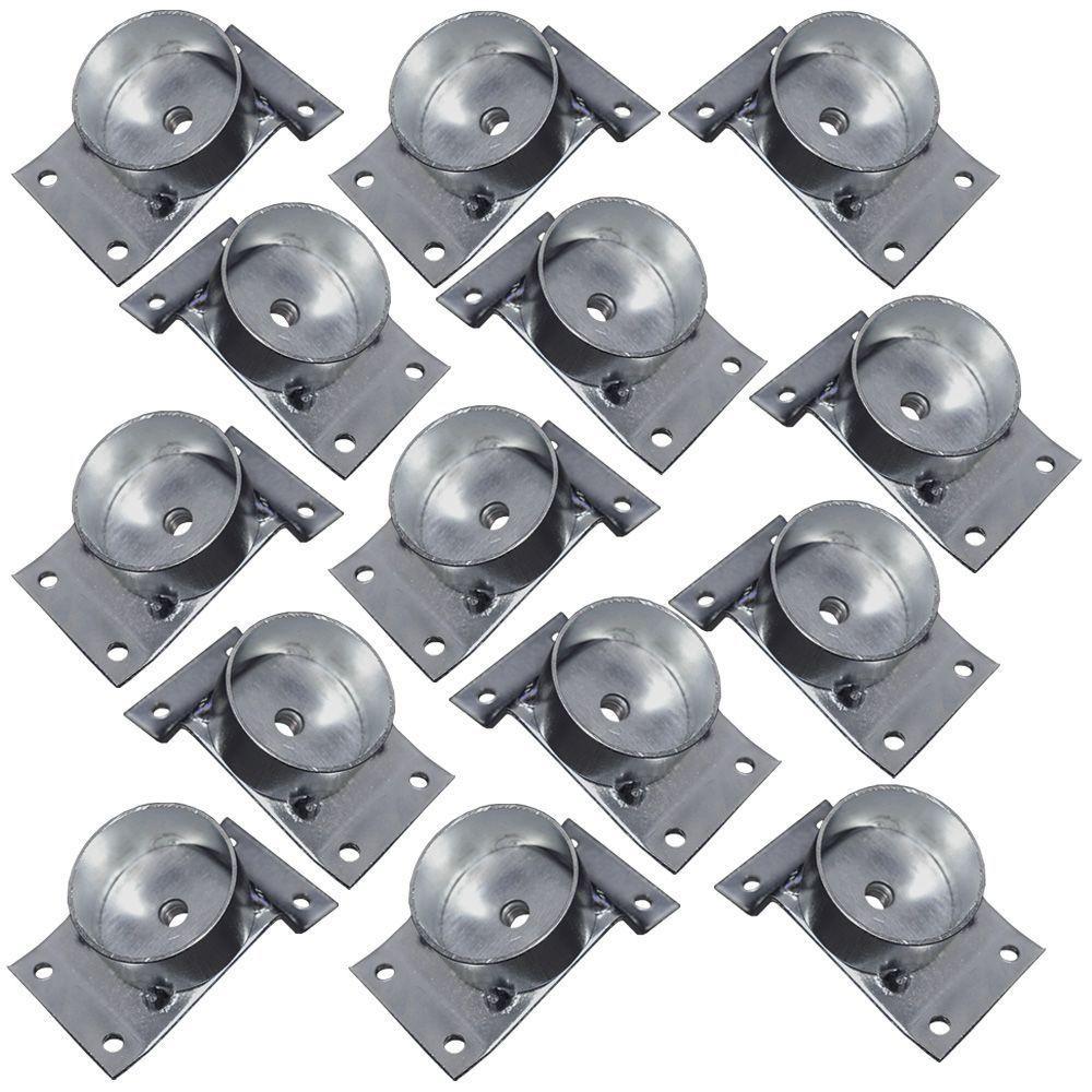 Kit 14 Chapinhas Inclinada 15º Tubo Pés Palito 5/16 Zincada - 1