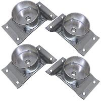 Kit 4 Chapinhas Inclinada 10º Tubo Pés Palito 5/16 Zincada - 1