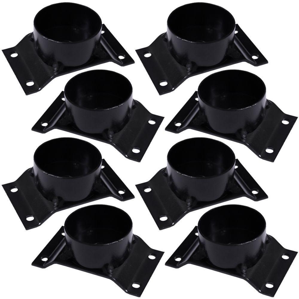 Kit 8 Chapinhas Elevada Com Tubo Pés Palito Rosca 5/16 Preto - 1