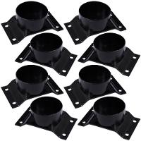 Kit 8 Chapinhas Elevada Com Tubo Pés Palito Rosca 5/16 Preto - 1