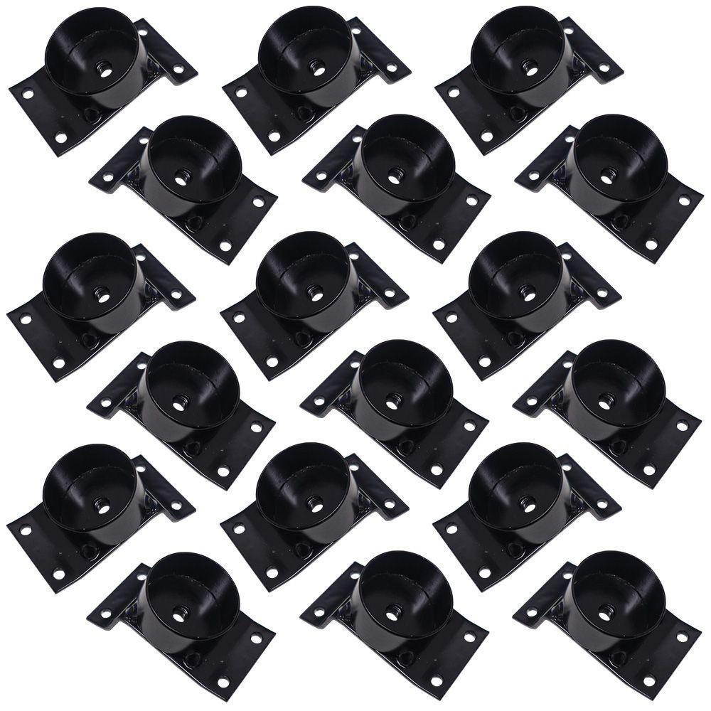 Kit 18 Chapinhas Inclinada 15º Tubo Pés Palito 5/16 Preta - 4