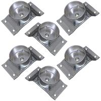 Kit 6 Chapinhas Inclinada 10º Tubo Pés Palito 5/16 Zincada - 6