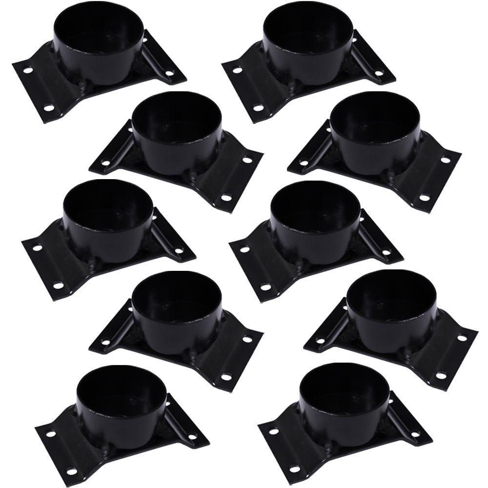 Kit 10 Chapinhas Elevada Com Tubo Pés Palito 5/16 Preto - 7