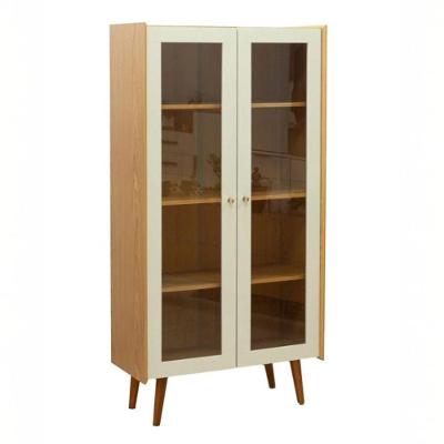 Cristaleira 2 Portas De Vidro100% MDF Vértice Cinamomo White Laca Brilho