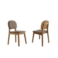 Kit 2 Cadeiras Siena - Móveis Minas Courino Marrom - 1
