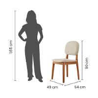 Kit 2 Cadeiras Évora - Móveis Minas Veludo Bege - 7