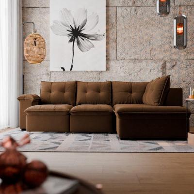 Sofá Sol New Taurino Com Madeira Pinus E Eucalipto Marrom Claro