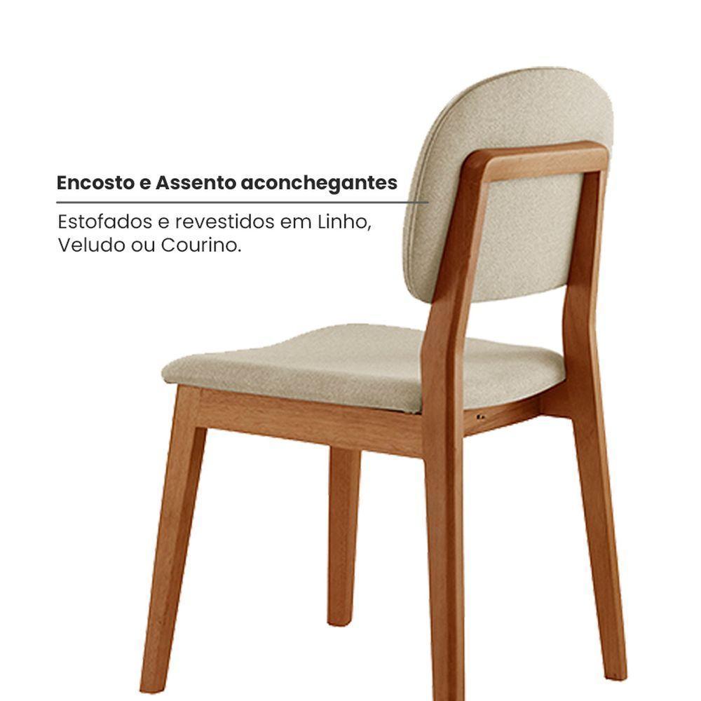 Kit 2 Cadeiras évora - Móveis Minas Linho Off - 5