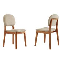 Kit 2 Cadeiras évora - Móveis Minas Linho Off - 1