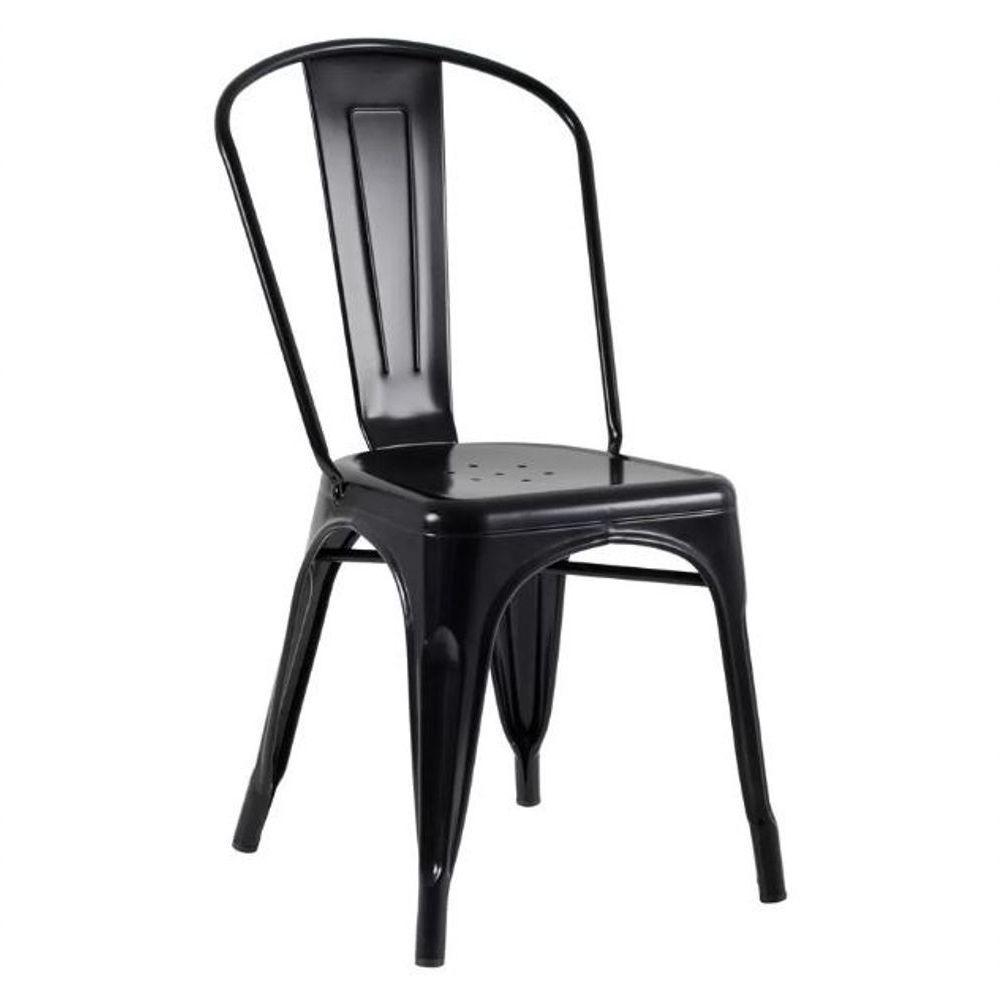 Kit 6 Cadeiras Tolix Fosca ? Aço Industrial Preto, Estilo Retrô Para Sala, Cozinha Ou Escritório - 2