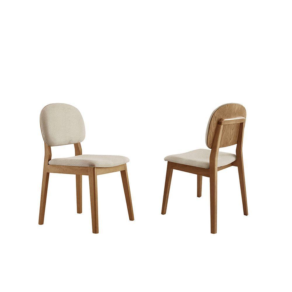 Kit 2 Cadeiras Siena - Móveis Minas Linho Cinza - 3