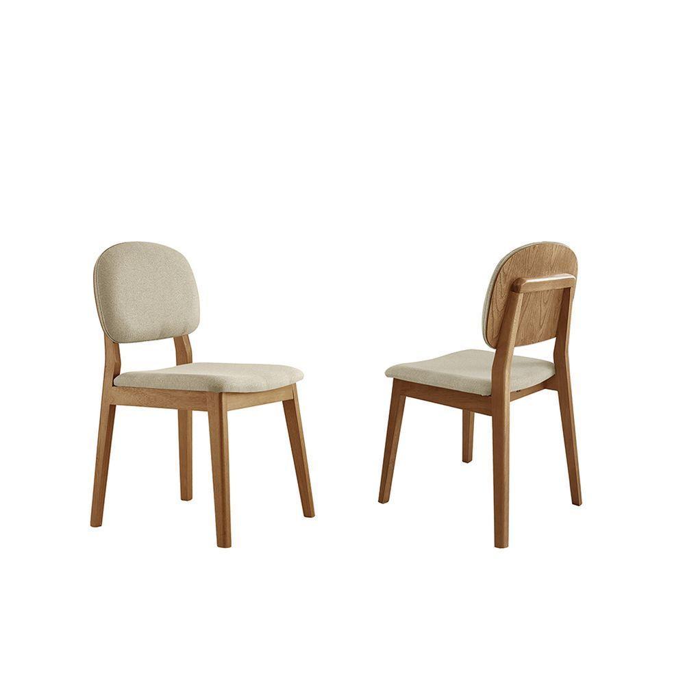 Kit 2 Cadeiras Siena - Móveis Minas Linho Cinza - 5