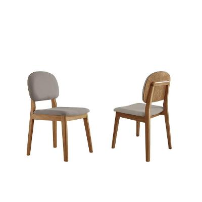 Kit 2 Cadeiras Siena - Móveis Minas Linho Cinza