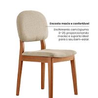 Kit 2 Cadeiras évora - Móveis Minas Linho Bege - 2